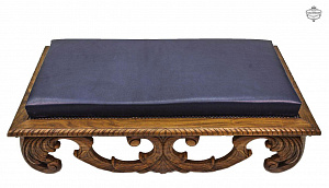 Carved bench "Blue Night" made of solid mahogany SL-31