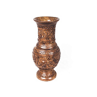 Carved vase made of solid mahogany AS-313