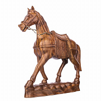 Carved Horse figurine made of solid mahogany AS-206