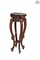 Carved solid mahogany side table B-22