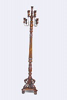Carved candelabra made of solid mahogany P-101