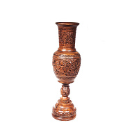 Carved vase made of solid mahogany AS-77