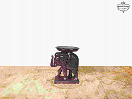 Carved Elephant stand table made of solid mahogany ST-128