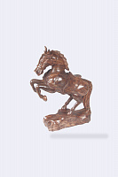 Carved figurine of a horse made of solid mahogany, height 46 cm, AS-213