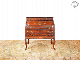 Carved bureau "Roll" from solid mahogany BR-14