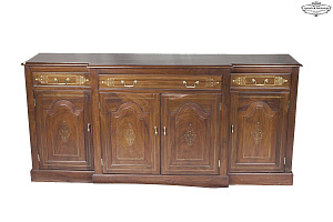 Carved TV stand made of solid mahogany with gilding SHS-30