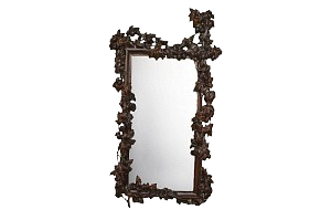 Wall mirror with carved mahogany frame Z-52