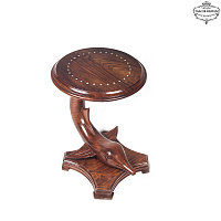 Carved Dolphin stand table made of solid mahogany P-75