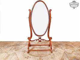 Z-69 Carved Mahogany Floor Mirror