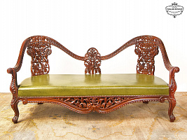 Designer carved sofa made of solid mahogany KD-12