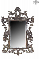 Wall mirror with carved mahogany frame Z-17
