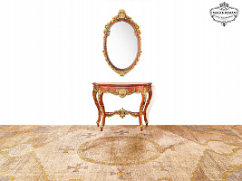 Carved console table made of solid mahogany KS-37