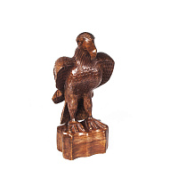 Carved eagle figurine made of solid mahogany AS-194