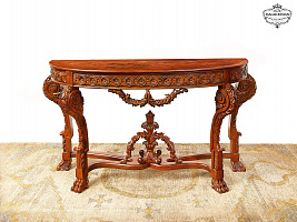 Carved console table made of solid mahogany KS-17