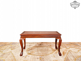 Carved coffee table made of solid mahogany with gilded inlay ST-114